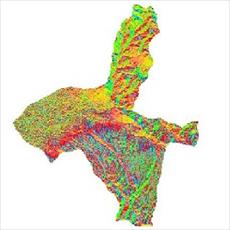 نقشه ی رستری جهت شیب شهرستان تبریز (واقع در استان آذربایجان شرقی)