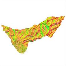 نقشه ی رستری جهت شیب شهرستان عجب شیر (واقع در استان آذربایجان شرقی)