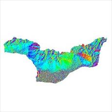 نقشه ی رستری جهت شیب شهرستان شبستر (واقع در استان آذربایجان شرقی)