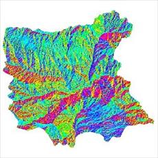 نقشه ی رستری جهت شیب شهرستان میانه (واقع در استان آذربایجان شرقی)