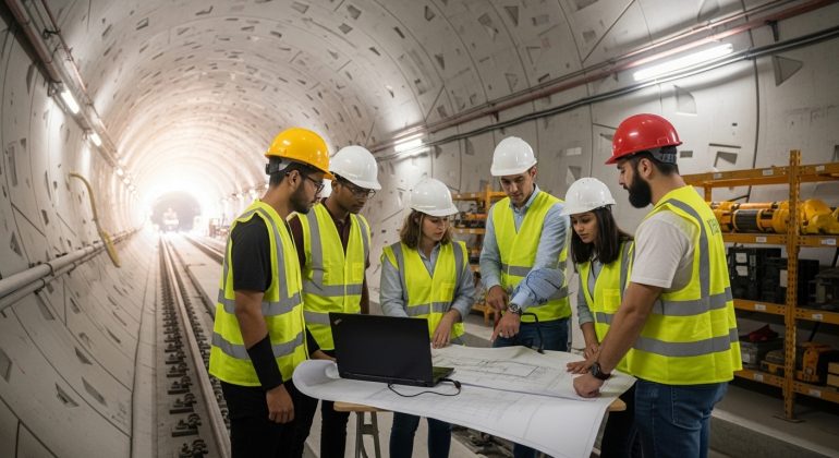 گزارش کارآموزی در تونل مترو