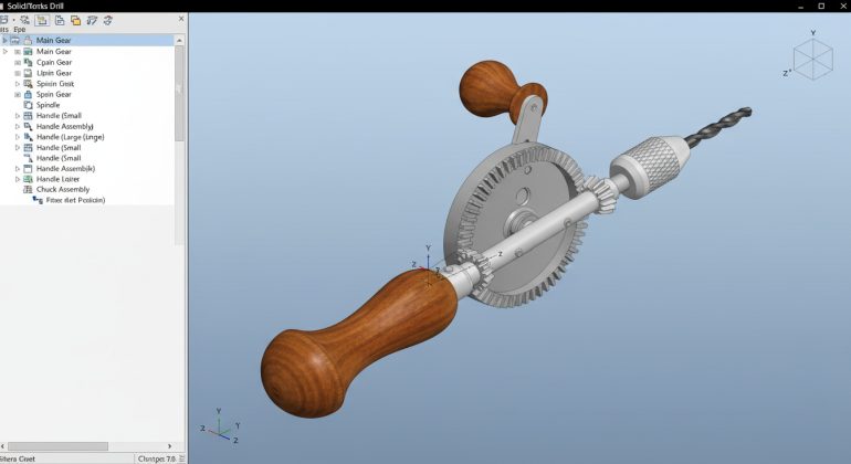 طراحی دریل دستی در سالیدورک