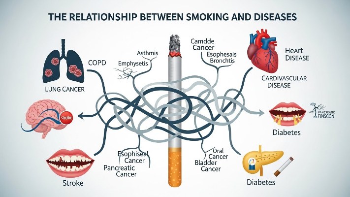 مقاله رابطه سیگار و بیماری ها