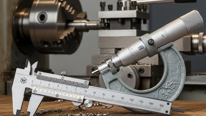 تحقیق در مورد کولیس ورنیه، میکرومتر و دستگاه تراش