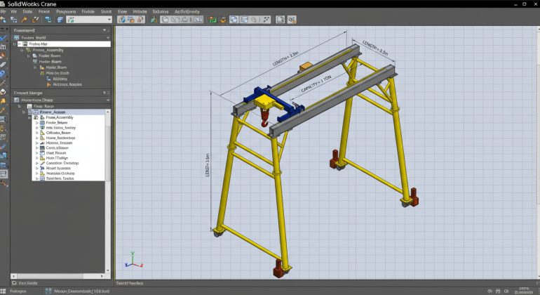 طراحی جرثقیل کارگاهی در سالیدورک