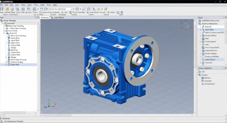طراحی گیربکس در سالیدورک