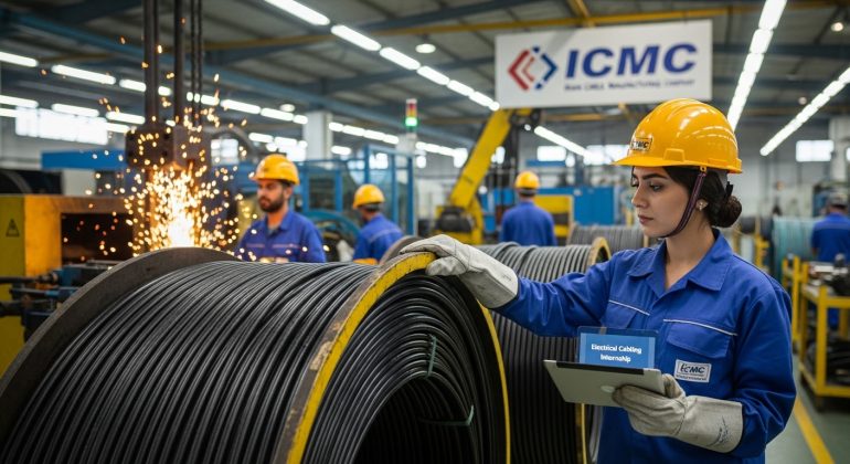 گزارش کارآموزی کابل کشی برق در کارخانجات کابل سازی ایران ICMC