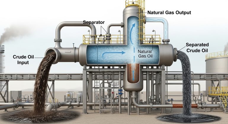 مقاله جداسازی گاز طبیعی از نفت خام