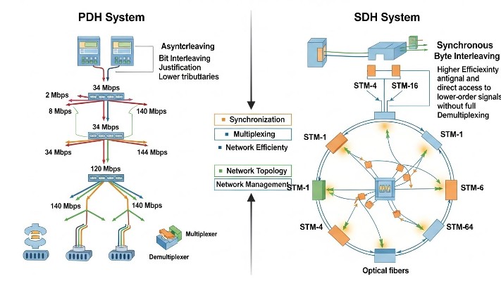 مقاله آشنایی با سیستم های SDH و PDH