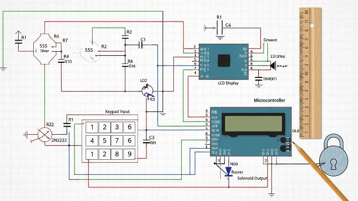 مقاله تشریح مدار قفل رمزی دیجیتال