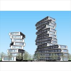 مدل سه بعدی آپارتمان برای نرم افزار اسکچاپ