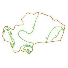 نقشه خطوط هم بارش استان قم