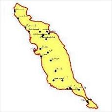 شیپ فایل شهرهای استان بوشهر به صورت نقطه ای