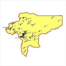 شیپ فایل شهرهای استان اصفهان به صورت نقطه ای