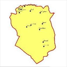 شیپ فایل شهرهای استان خراسان جنوبی به صورت نقطه ای