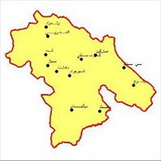 شیپ فایل شهرهای استان کهگیلویه و بویراحمد به صورت نقطه ای