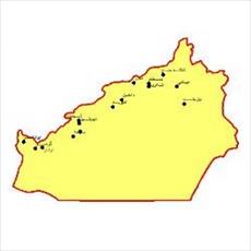 شیپ فایل شهرهای استان سمنان به صورت نقطه ای