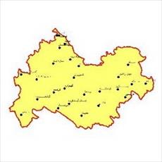 شیپ فایل شهرهای استان کرمانشاه به صورت نقطه ای