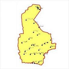 شیپ فایل شهرهای استان سیستان و بلوچستان به صورت نقطه ای