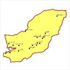 شیپ فایل شهرهای استان گلستان به صورت نقطه ای