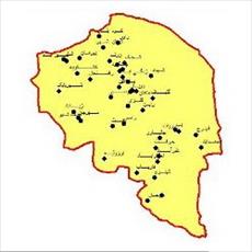 شیپ فایل شهرهای استان کرمان به صورت نقطه ای