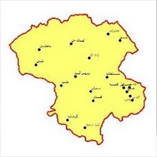 شیپ فایل شهرهای استان زنجان به صورت نقطه ای