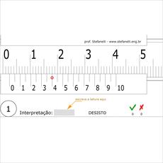 Simulation and Training caliper measuring 5 mm
