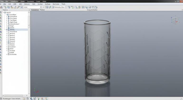 طراحی لیوان شیشه ای در سالیدورک