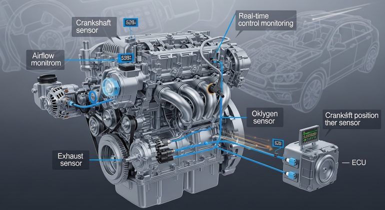 بررسی کارکرد سنسورها در تنظیم کارایی موتور خودرو