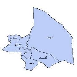 شیپ فایل بخش های شهرستان کرمان